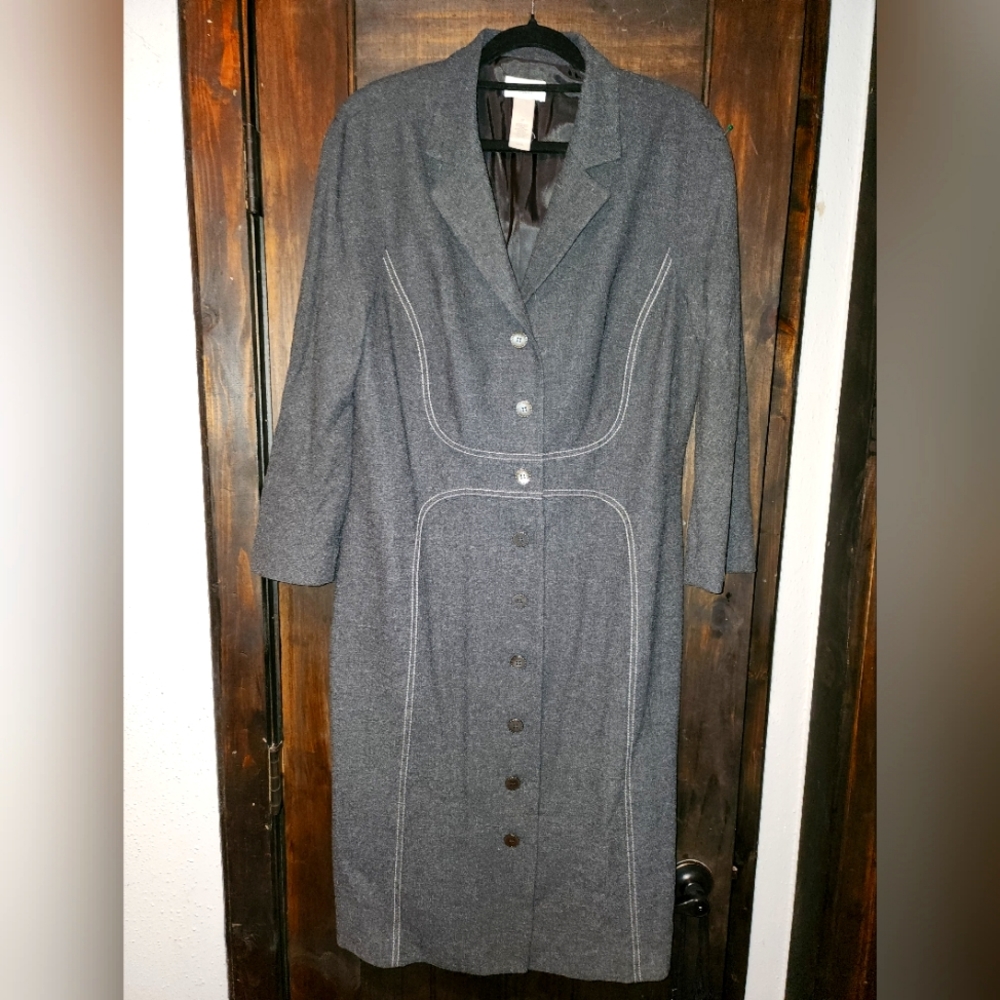 Liz Claiborne button up long jacket